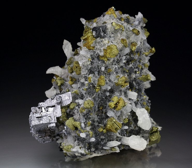 skeletal GALENA, scepter QUARTZ, CHALCOPYRITE, SPHALERITE