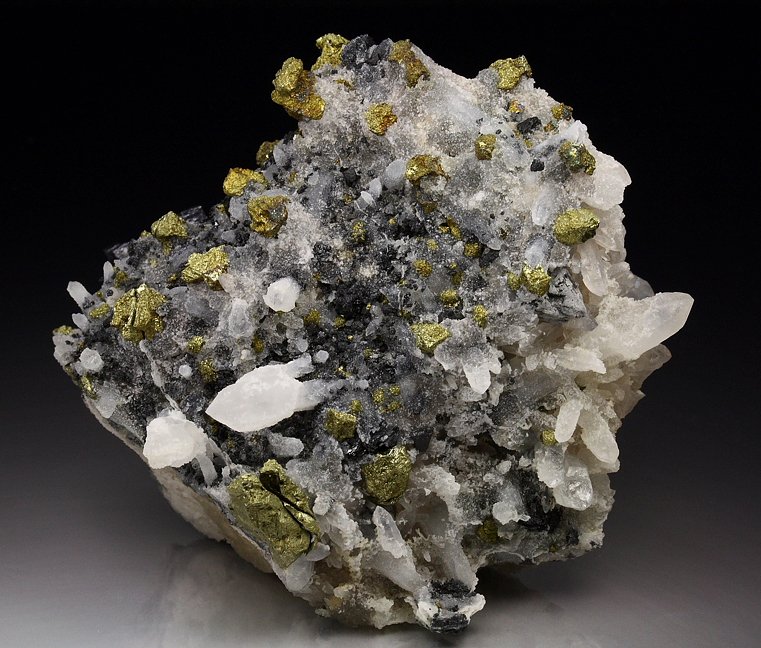 skeletal GALENA, scepter QUARTZ, CHALCOPYRITE, SPHALERITE