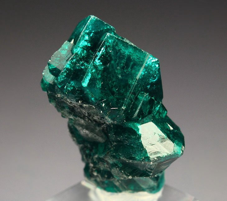 gem DIOPTASE bi-terminated 