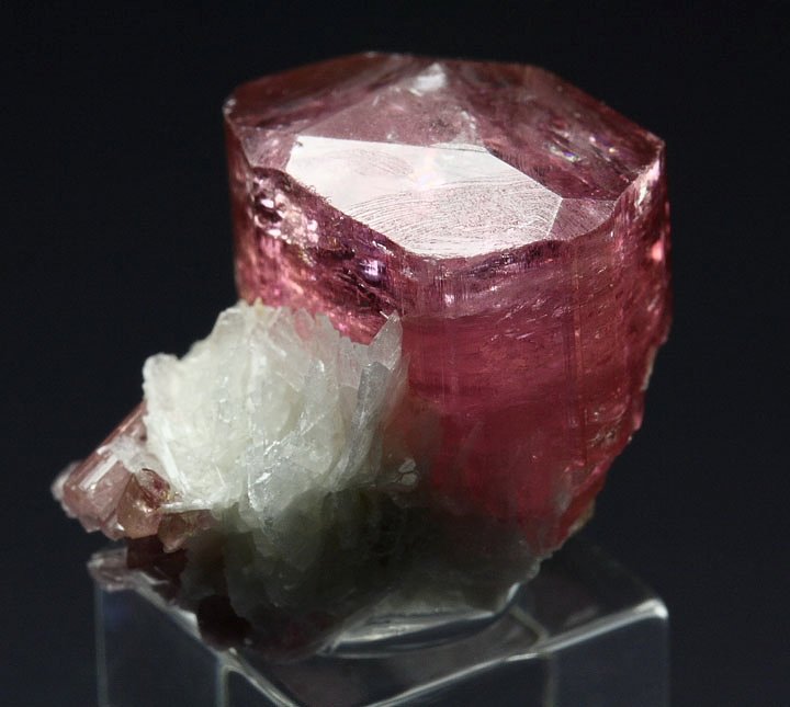 gem TOURMALINE var. ELBAITE, ALBITE