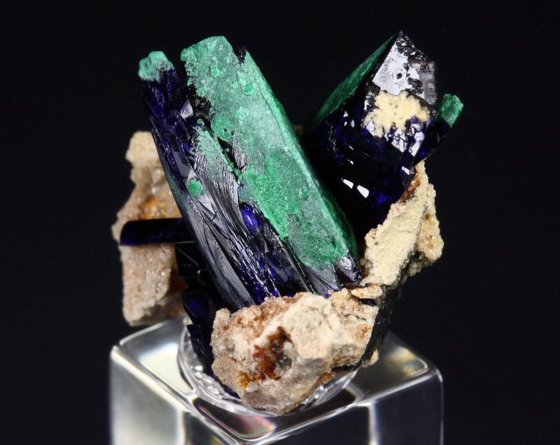 AZURITE, MALACHITE PSEUDOMORPH