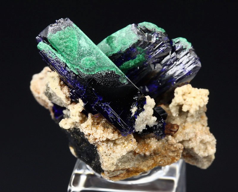 AZURITE, MALACHITE PSEUDOMORPH