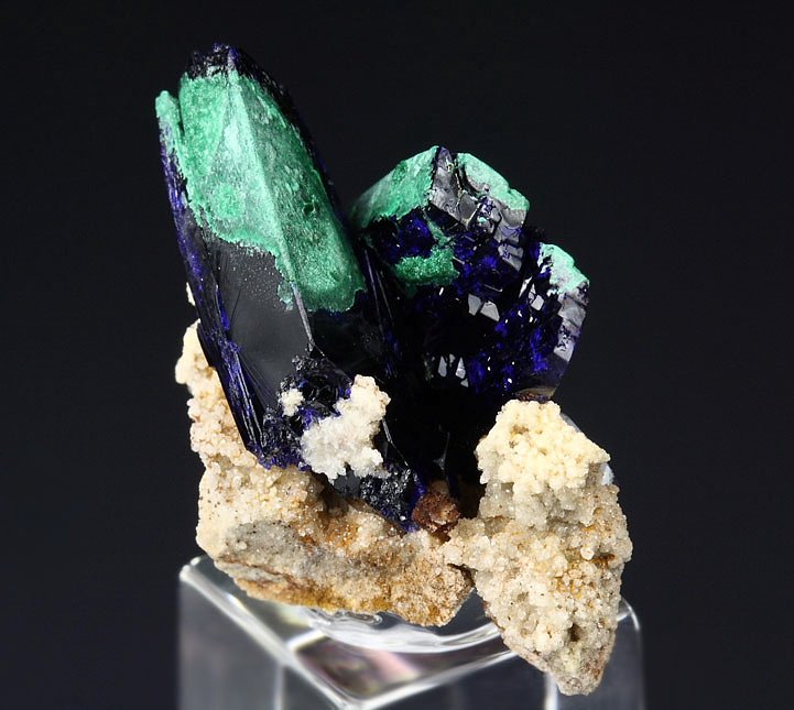 AZURITE, MALACHITE PSEUDOMORPH