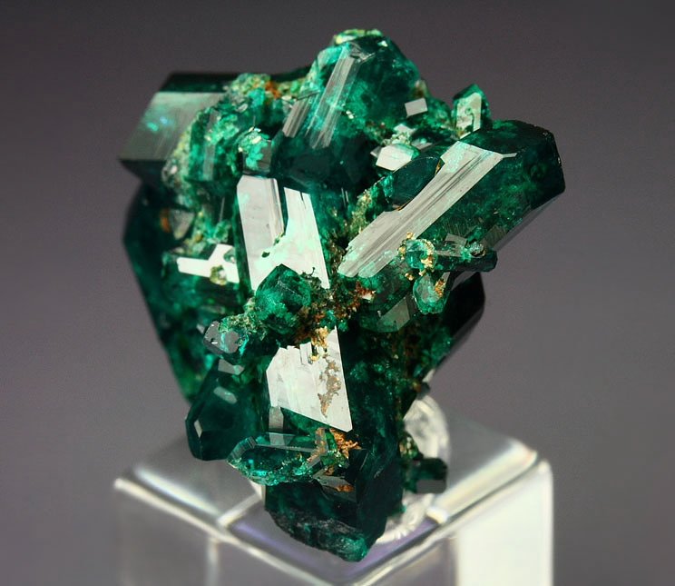 gem DIOPTASE bi-terminated