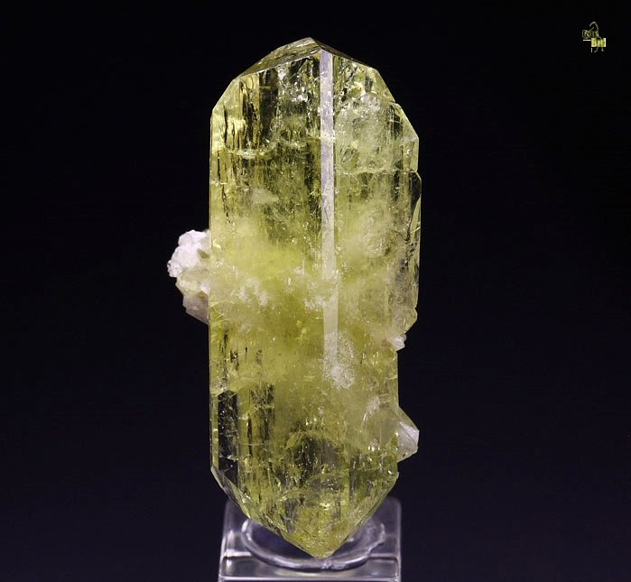 gem BRAZILIANITE bi-terminated, ALBITE