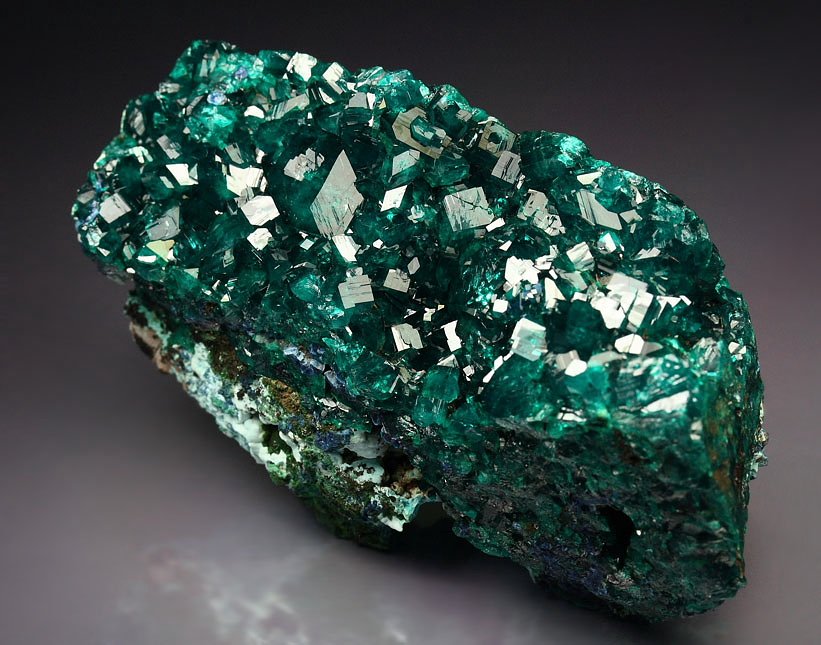 gem DIOPTASE, SHATTUCKITE, MALACHITE