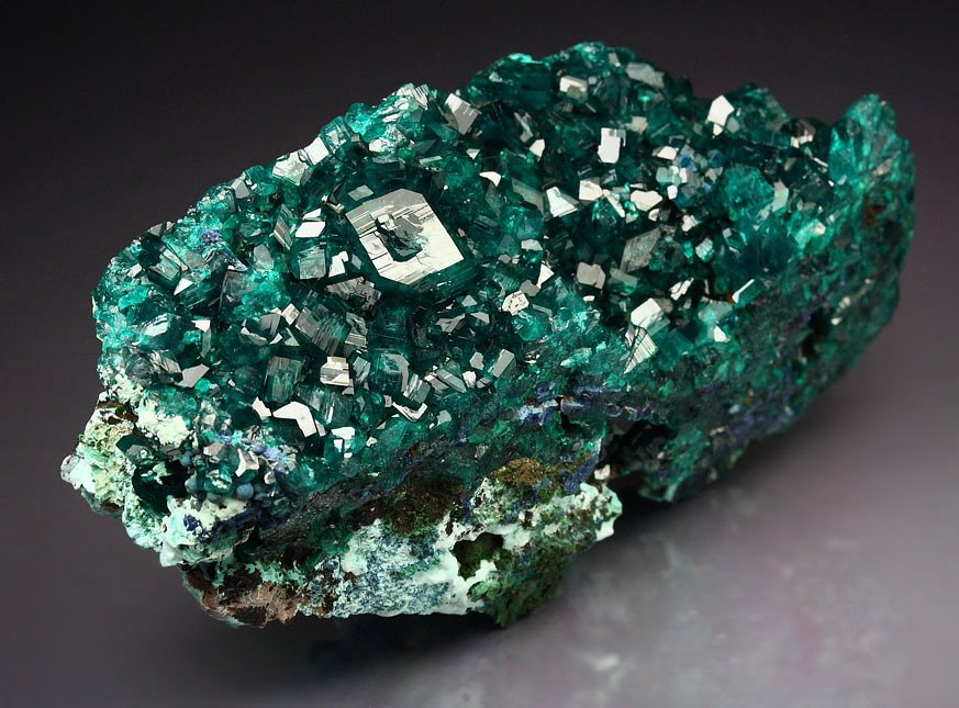 gem DIOPTASE, SHATTUCKITE, MALACHITE