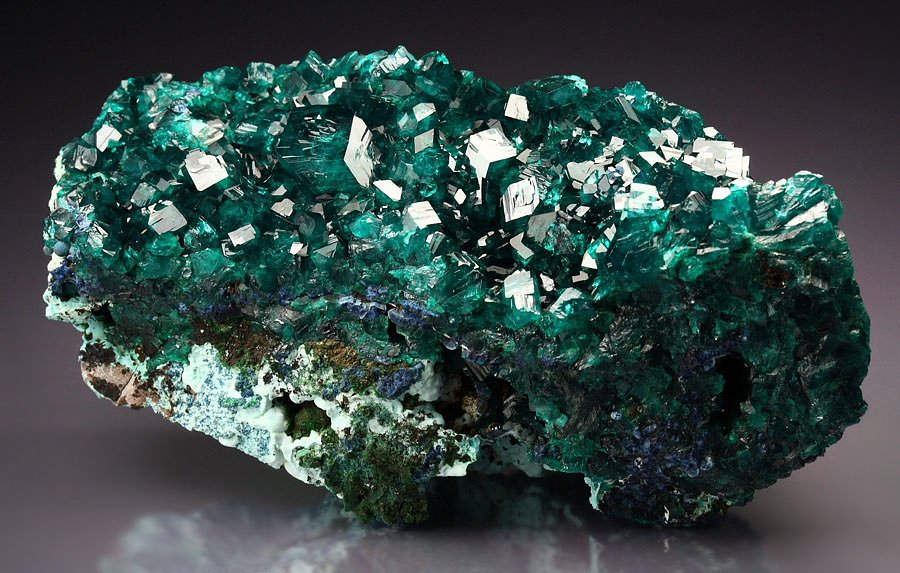 gem DIOPTASE, SHATTUCKITE, MALACHITE