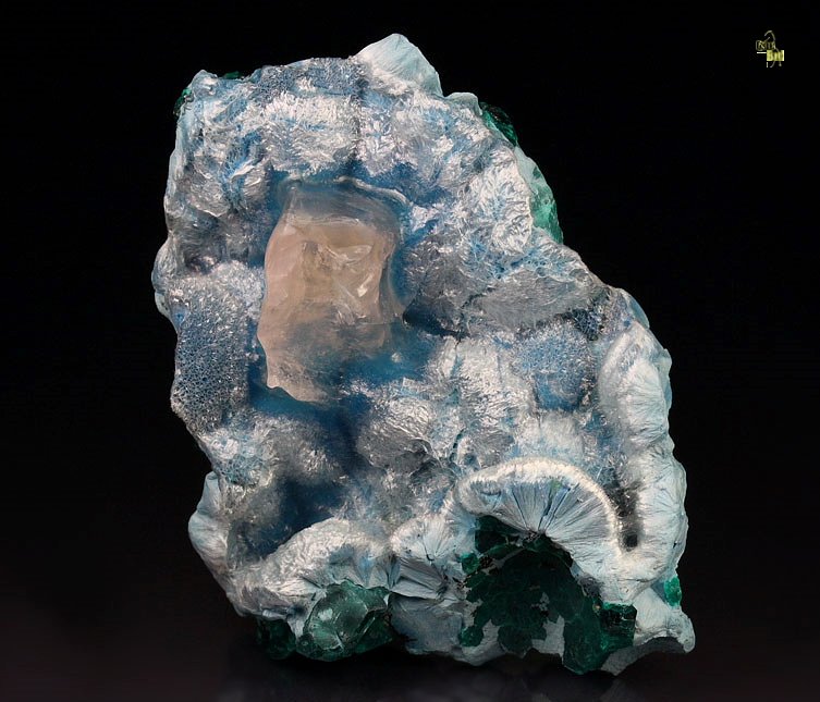 PLANCHEITE, DIOPTASE, CALCITE