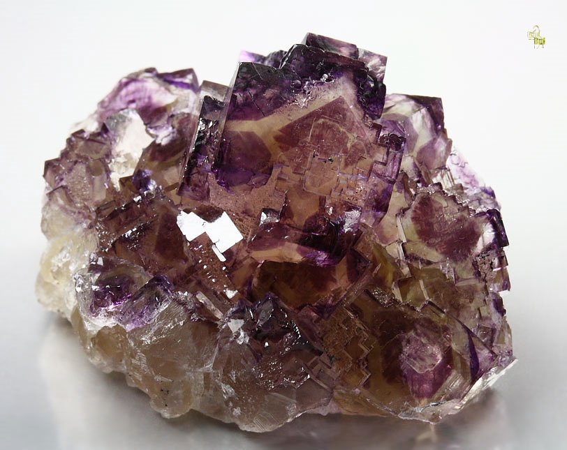 FLUORITE with purple PHANTOMS