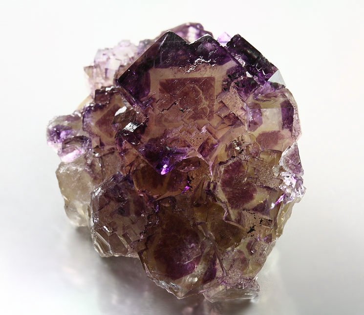 FLUORITE with purple PHANTOMS