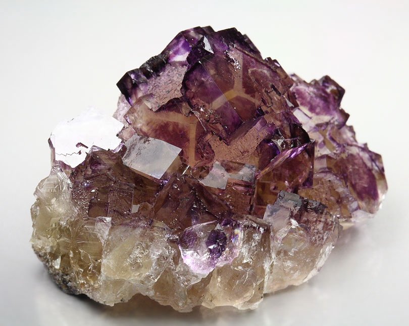 FLUORITE with purple PHANTOMS