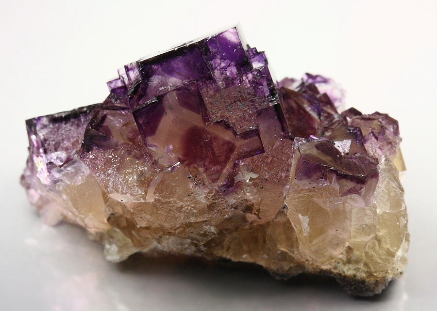 FLUORITE with purple PHANTOMS