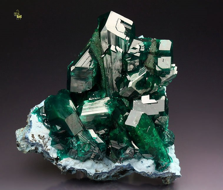 gem DIOPTASE, PLANCHEITE