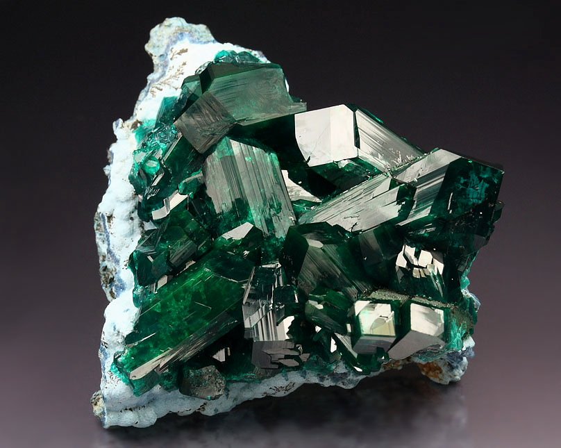 gem DIOPTASE, PLANCHEITE