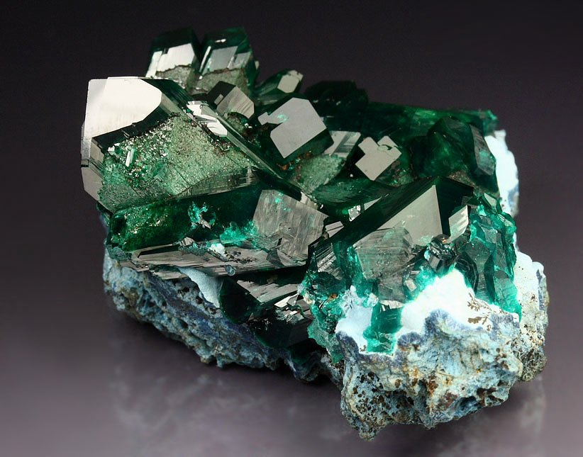 gem DIOPTASE, PLANCHEITE