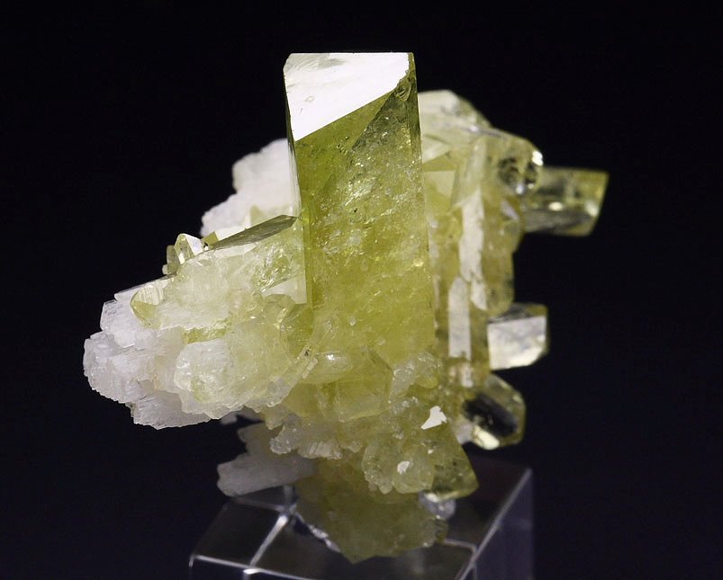 gem BRAZILIANITE, ALBITE