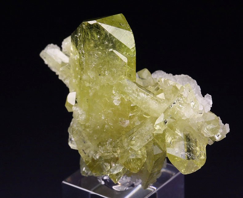 gem BRAZILIANITE, ALBITE