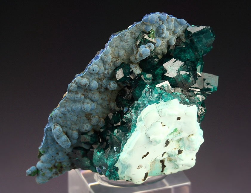 SHATTUCKITE, DIOPTASE, CHRYSOCOLLA