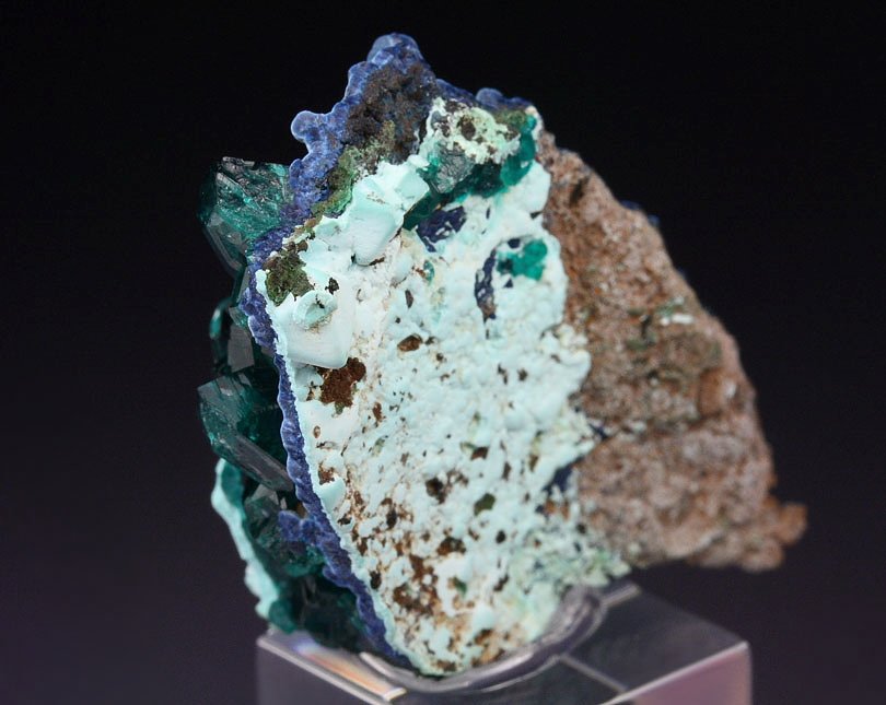 SHATTUCKITE, DIOPTASE, CHRYSOCOLLA