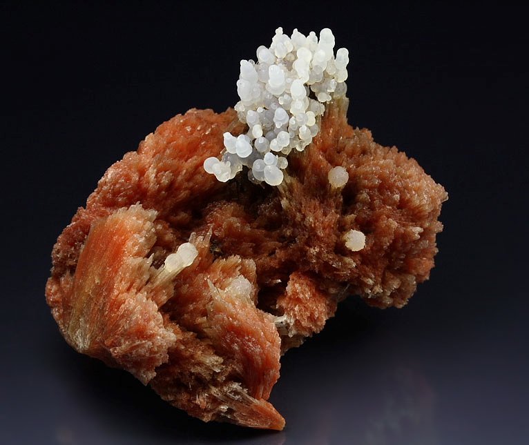 orange SCOLECITE, CHALCEDONY