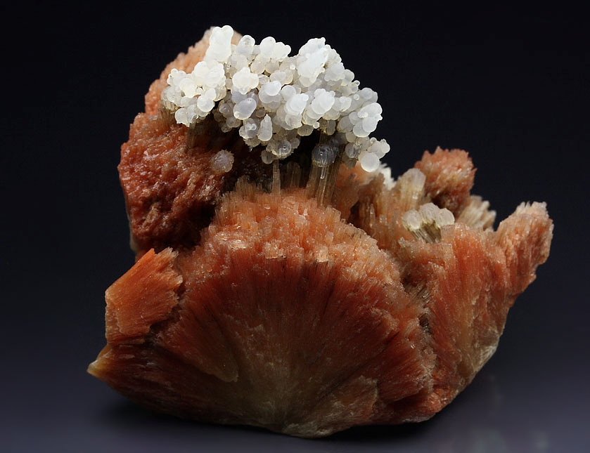 orange SCOLECITE, CHALCEDONY