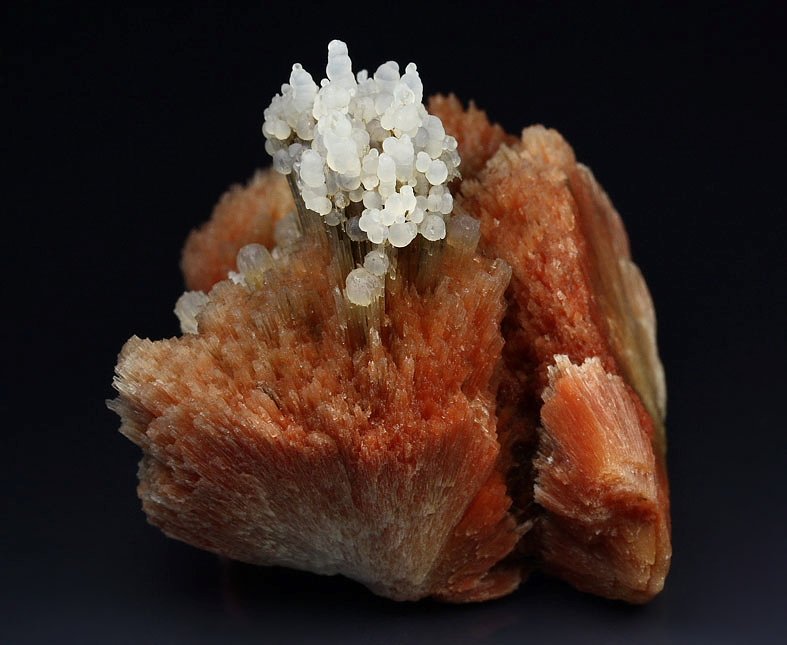 orange SCOLECITE, CHALCEDONY