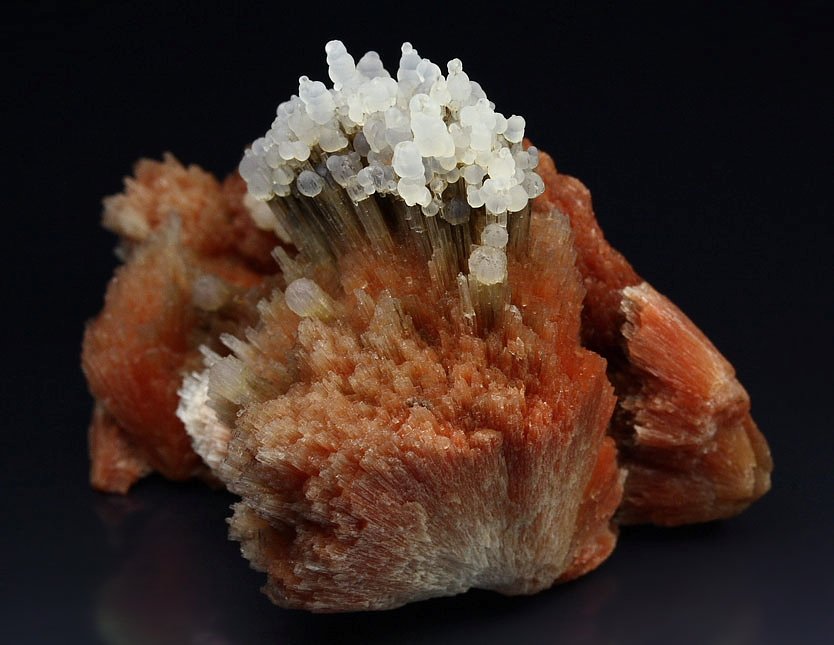 orange SCOLECITE, CHALCEDONY