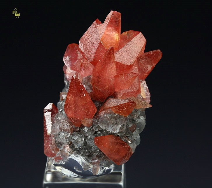 gem RHODOCHROSITE, FLUORITE