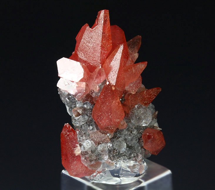 gem RHODOCHROSITE, FLUORITE