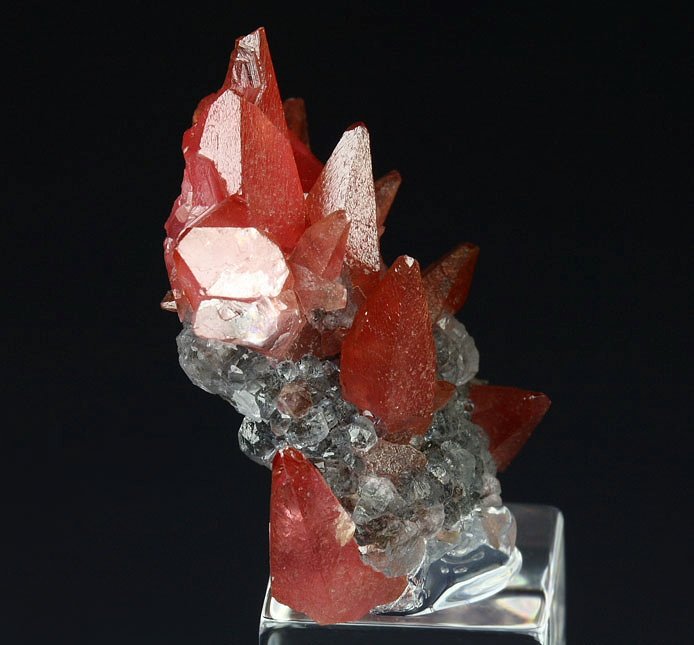 gem RHODOCHROSITE, FLUORITE