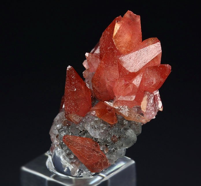 gem RHODOCHROSITE, FLUORITE