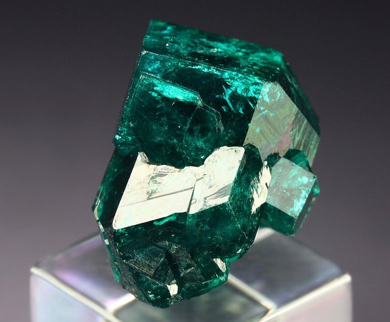 gemmy DIOPTASE bi-terminated