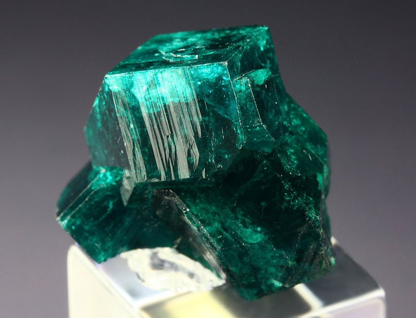 gemmy DIOPTASE bi-terminated