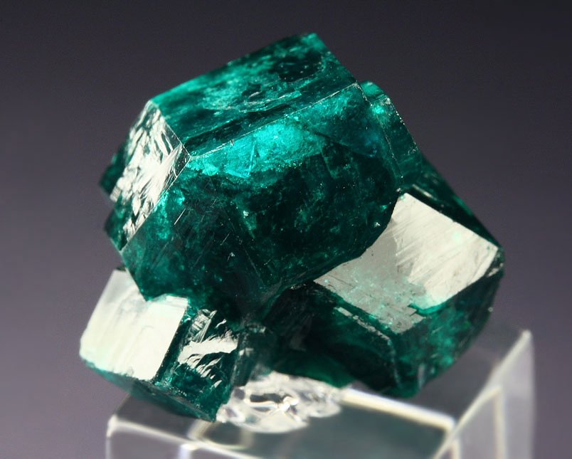 gemmy DIOPTASE bi-terminated