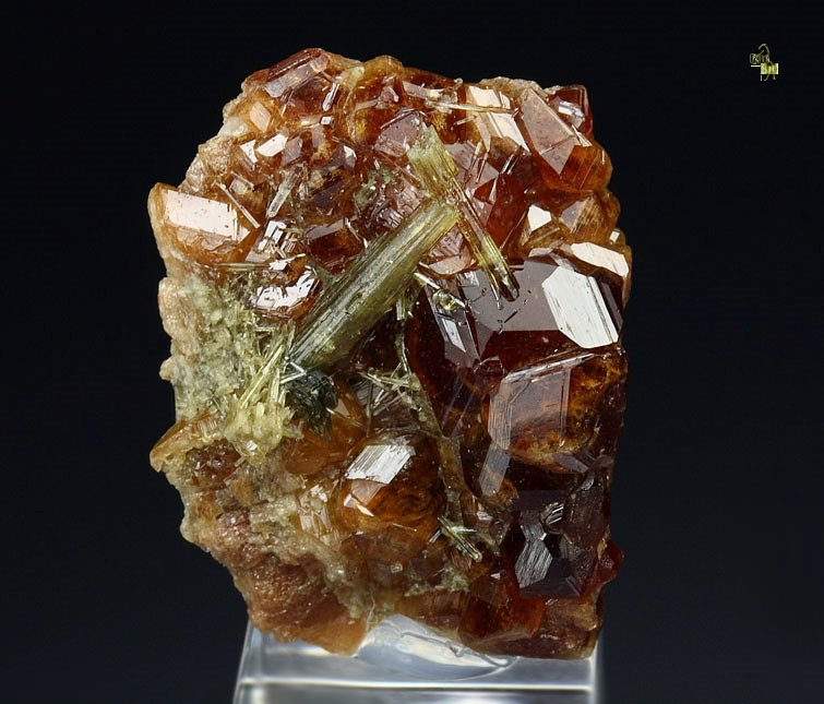 gem GARNET var. HESSONITE, DIOPSIDE