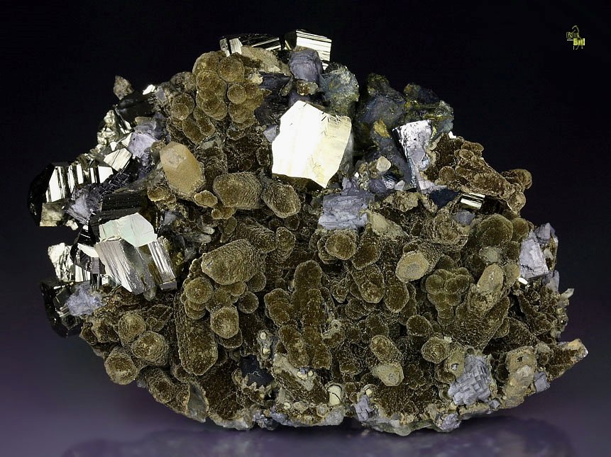 CLINOCHLORE, PYRITE, QUARTZ, GALENA