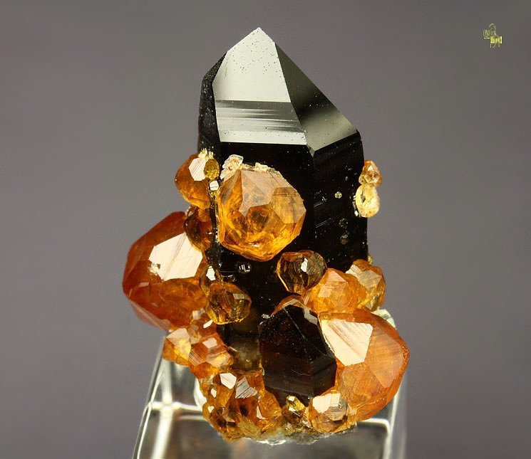 gem GARNET var. SPESSARTINE, QUARTZ var. SMOKY