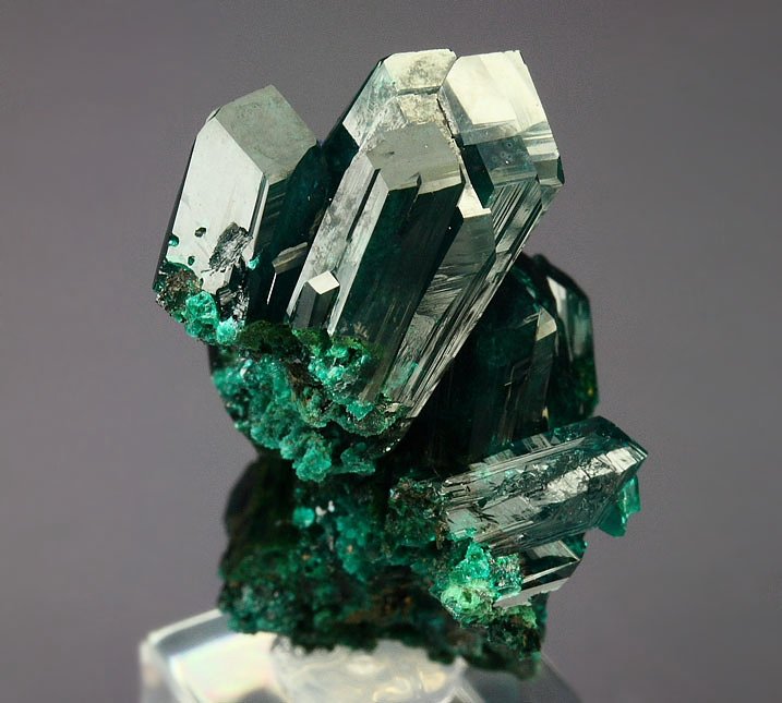 gem DIOPTASE, AZURITE