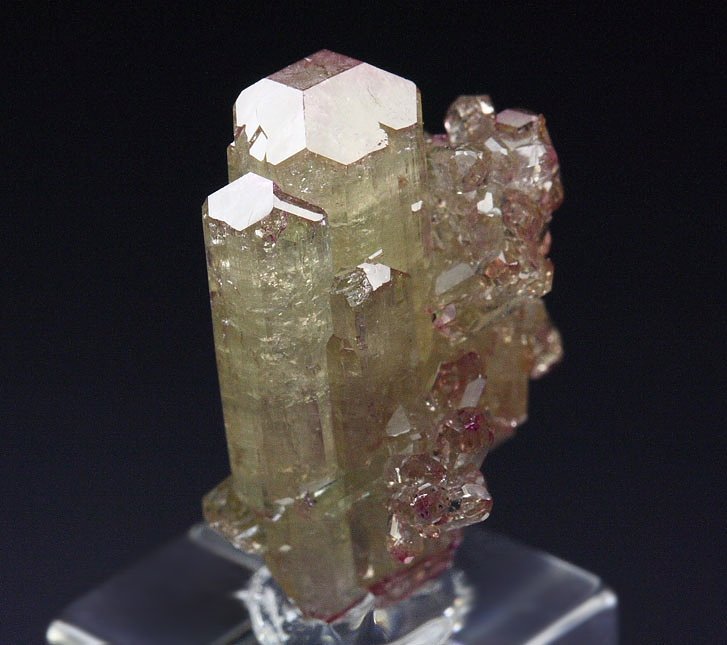 gem VESUVIANITE with RASPBERRY CAPS