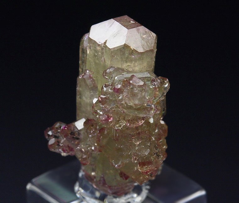 gem VESUVIANITE with RASPBERRY CAPS