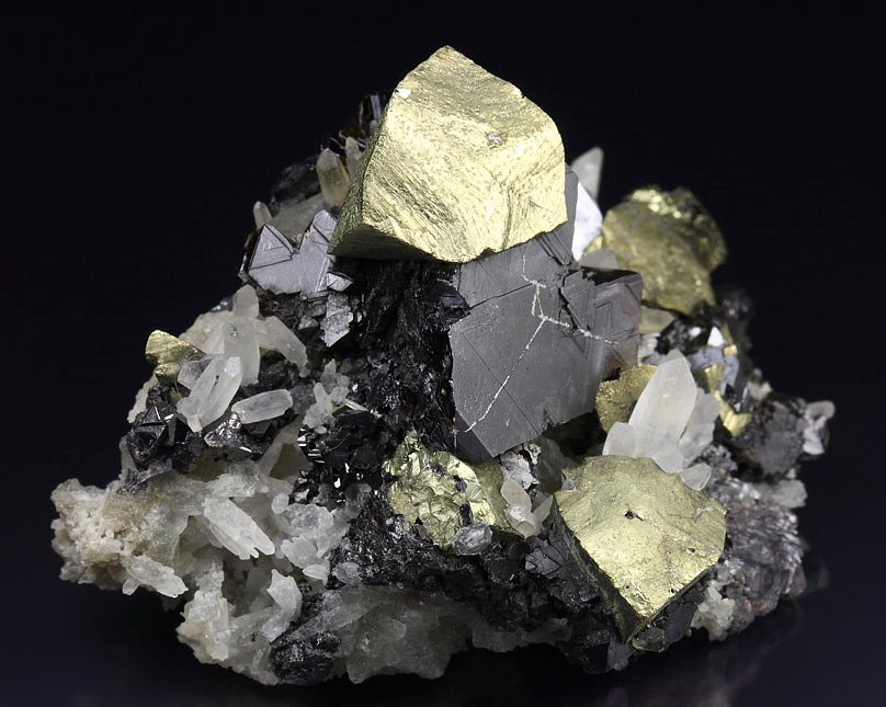 CHALCOPYRITE, SPHALERITE, GALENA, QUARTZ