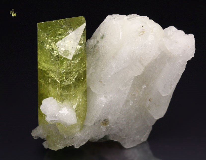 gem BRAZILIANITE, ALBITE