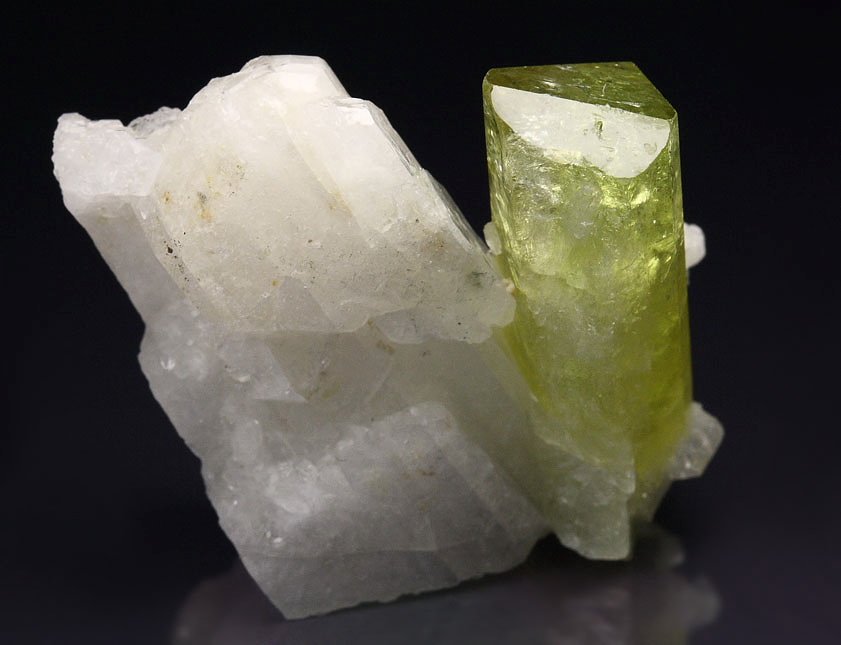 gem BRAZILIANITE, ALBITE