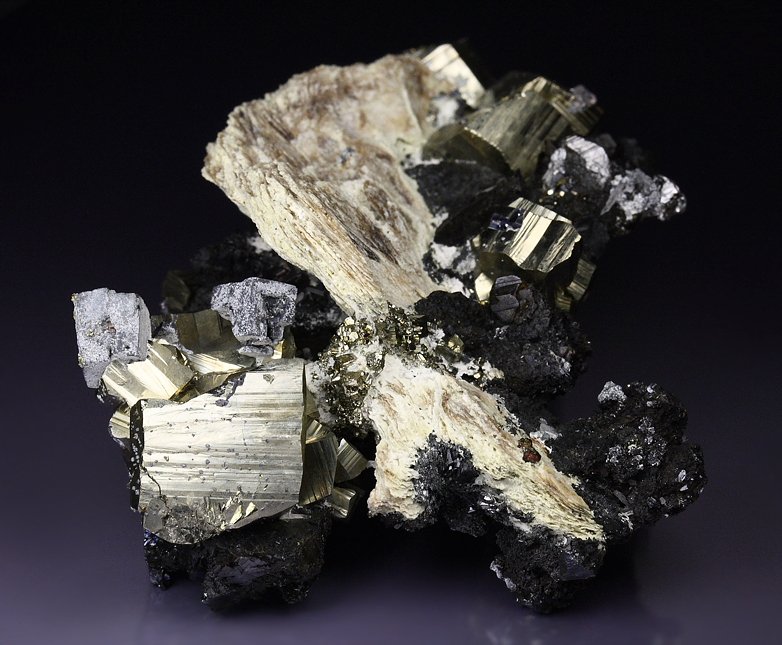 PYRITE, CALCITE, SPHALERITE, GALENA