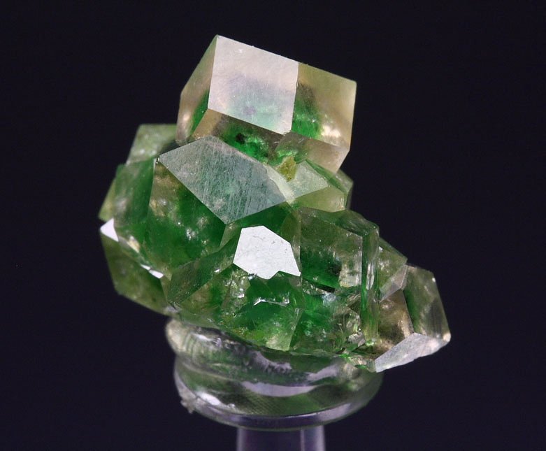 gem GARNET var. GROSSULAR with GREEN CHROMIAN PHANTOMS