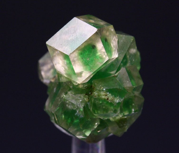 gem GARNET var. GROSSULAR with GREEN CHROMIAN PHANTOMS