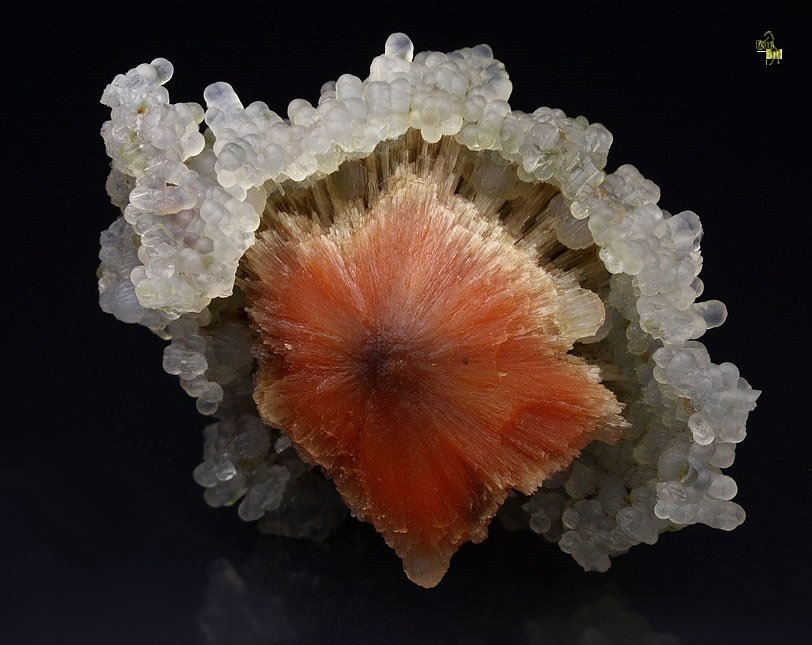 orange SCOLECITE, CHALCEDONY