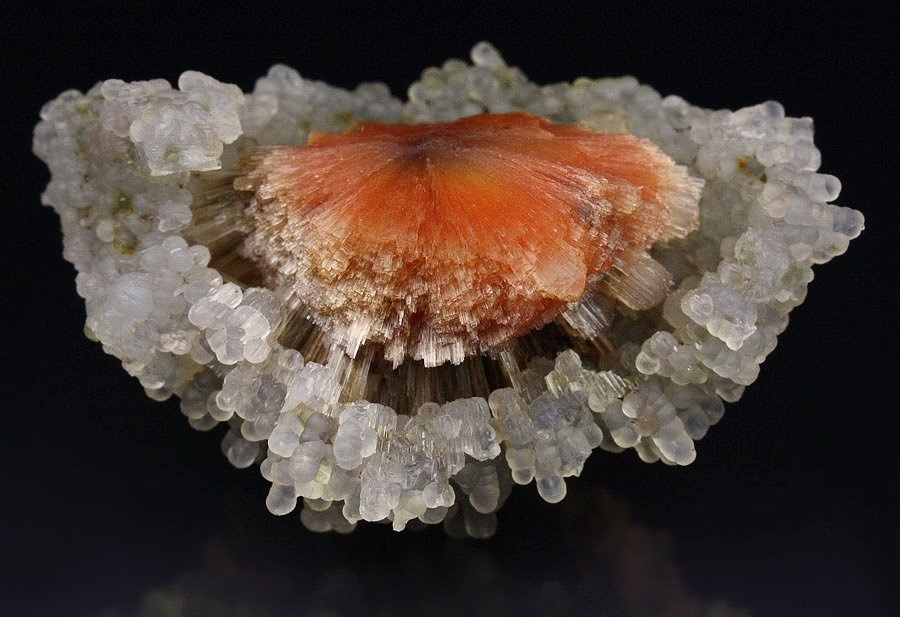 orange SCOLECITE, CHALCEDONY