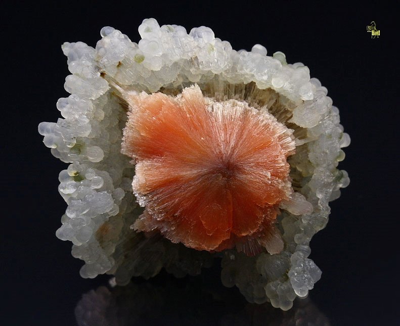 orange SCOLECITE, CHALCEDONY